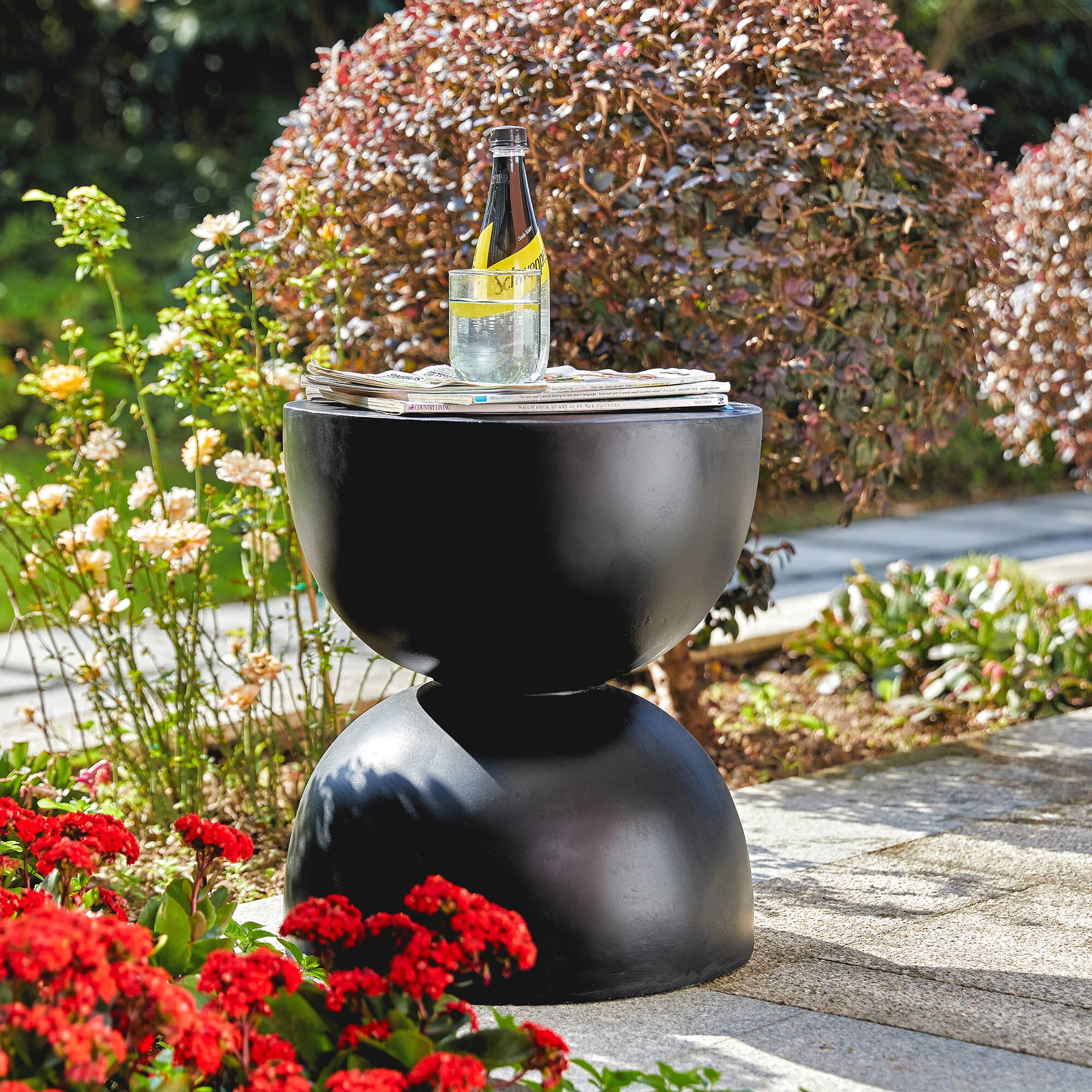 Glitzhome® 18" Multi-Functional Terrazzo Garden Stool